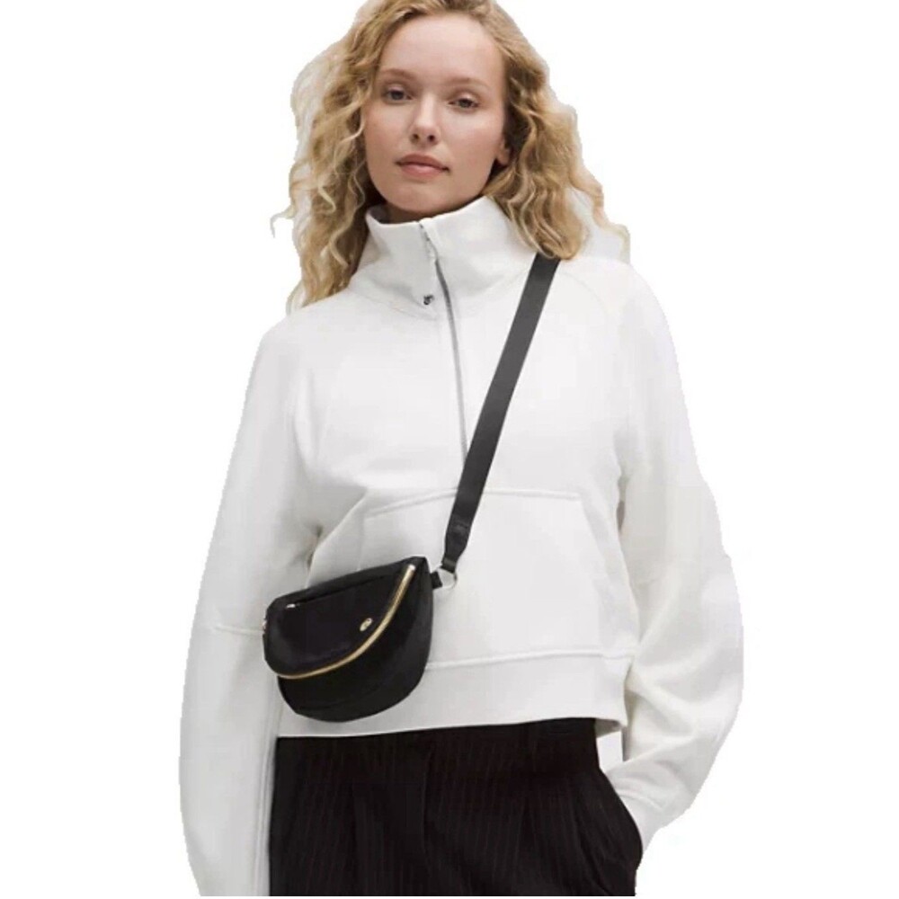 New Lululemon All Night Festival Micro Black Gold Athleisure Crossbody Belt Bag - Picture 4 of 15